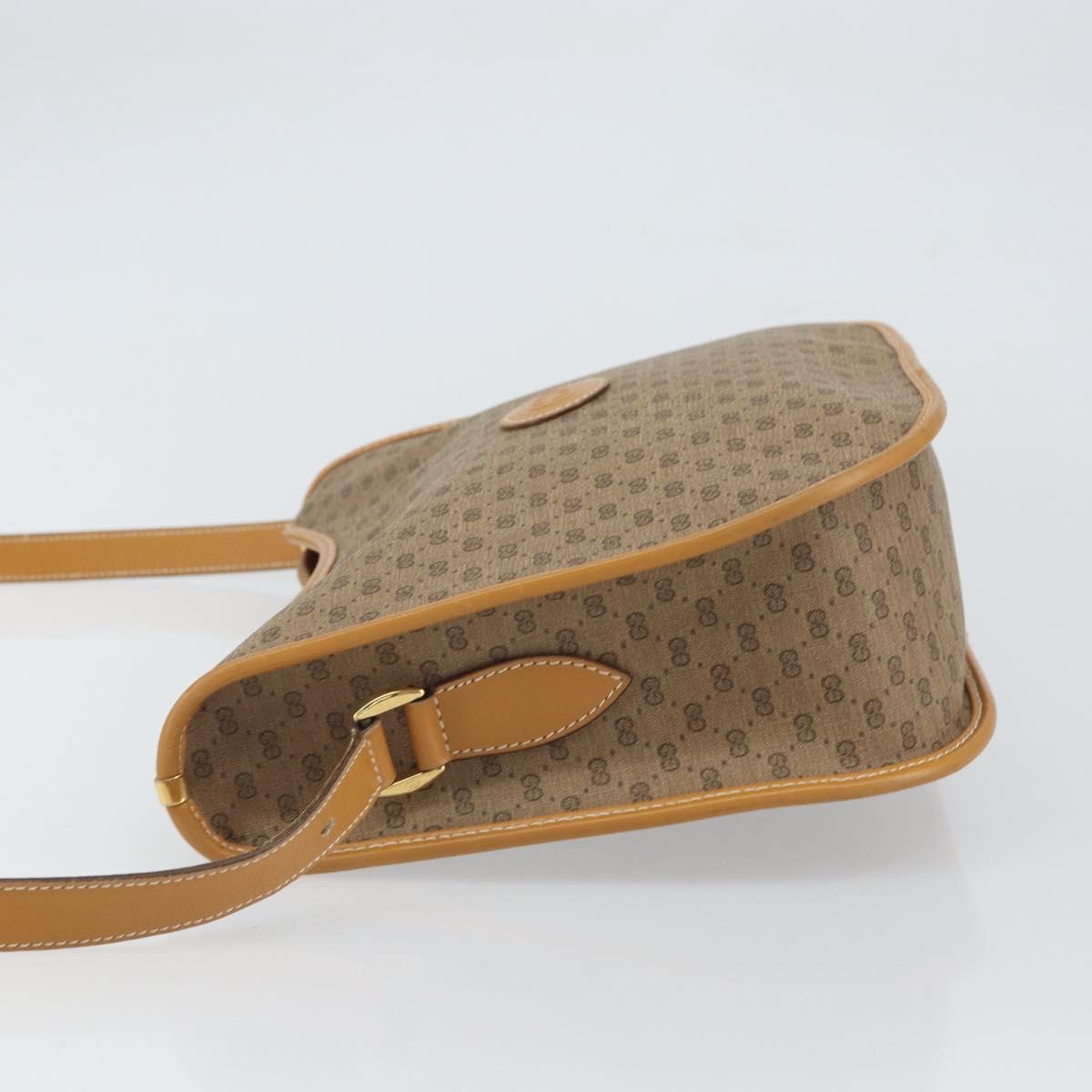 GUCCI Micro GG Supreme Shoulder Bag PVC Beige Gold 001 23 1036 Auth ki6290