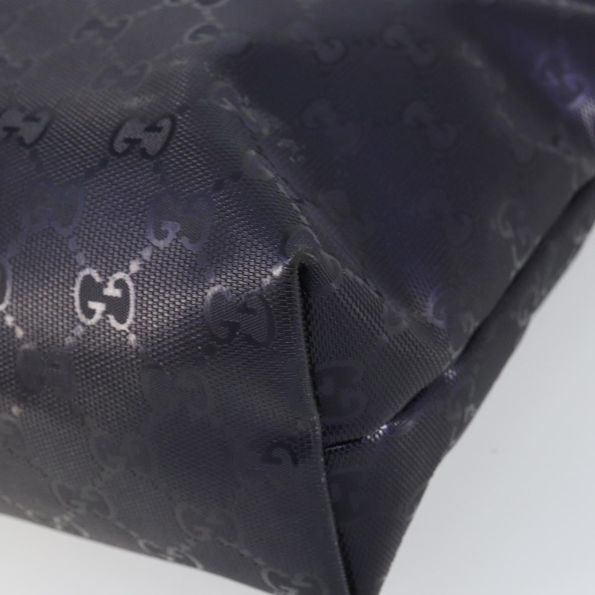 GUCCI GG Implementation Tote Bag PVC Purple Navy 211138 Auth ki6292