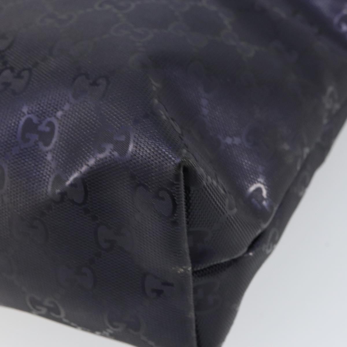 GUCCI GG Implementation Tote Bag PVC Purple Navy 211138 Auth ki6292