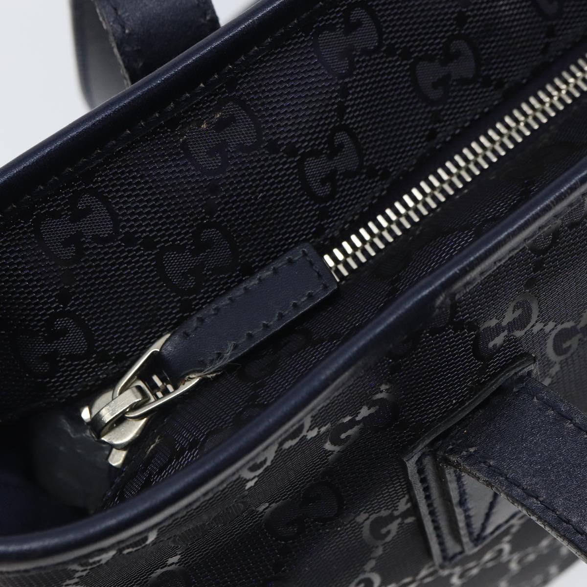 GUCCI GG Implementation Tote Bag PVC Purple Navy 211138 Auth ki6292