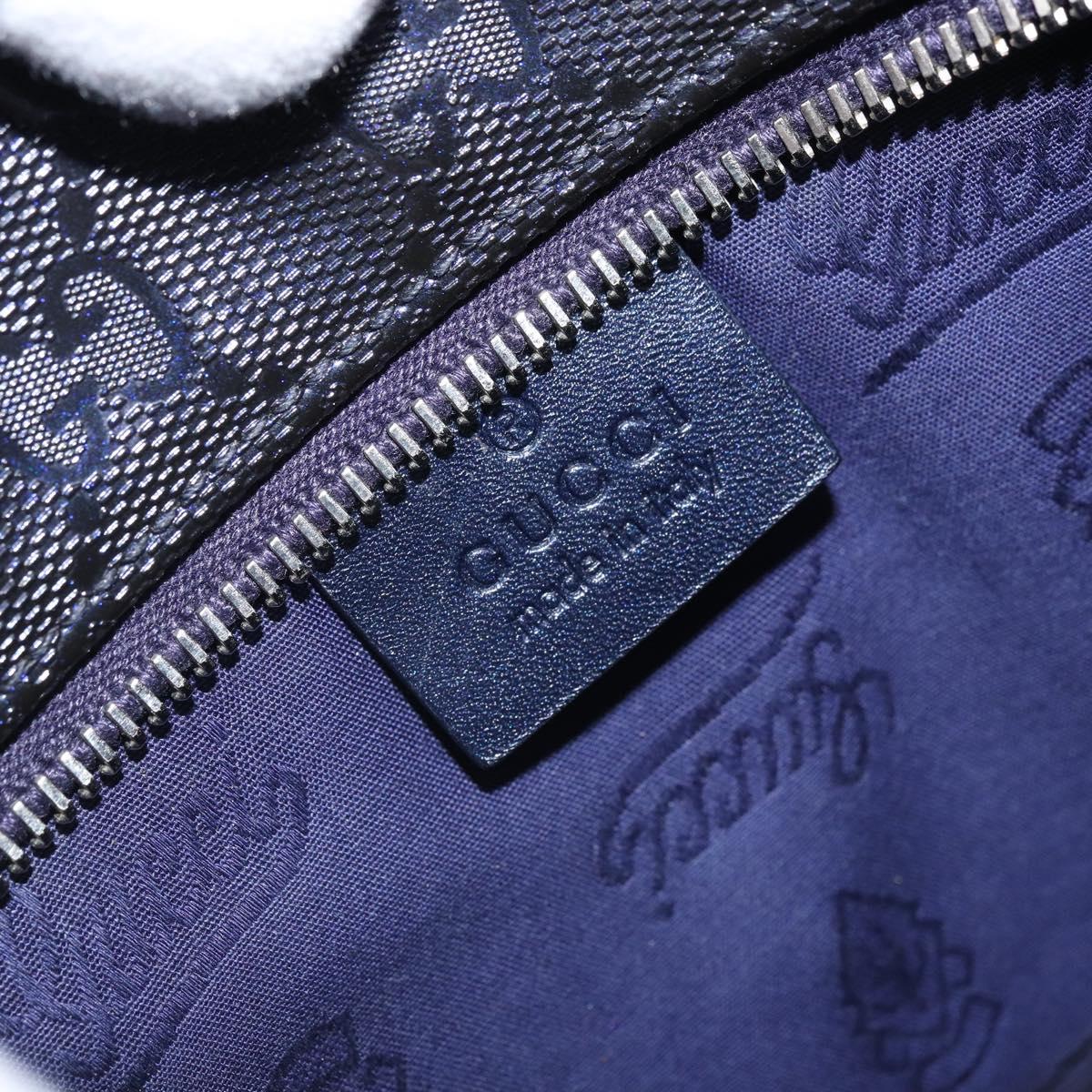 GUCCI GG Implementation Tote Bag PVC Purple Navy 211138 Auth ki6292