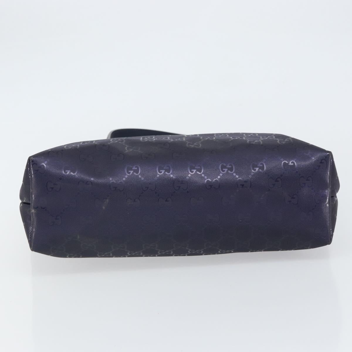 GUCCI GG Implementation Tote Bag PVC Purple Navy 211138 Auth ki6292