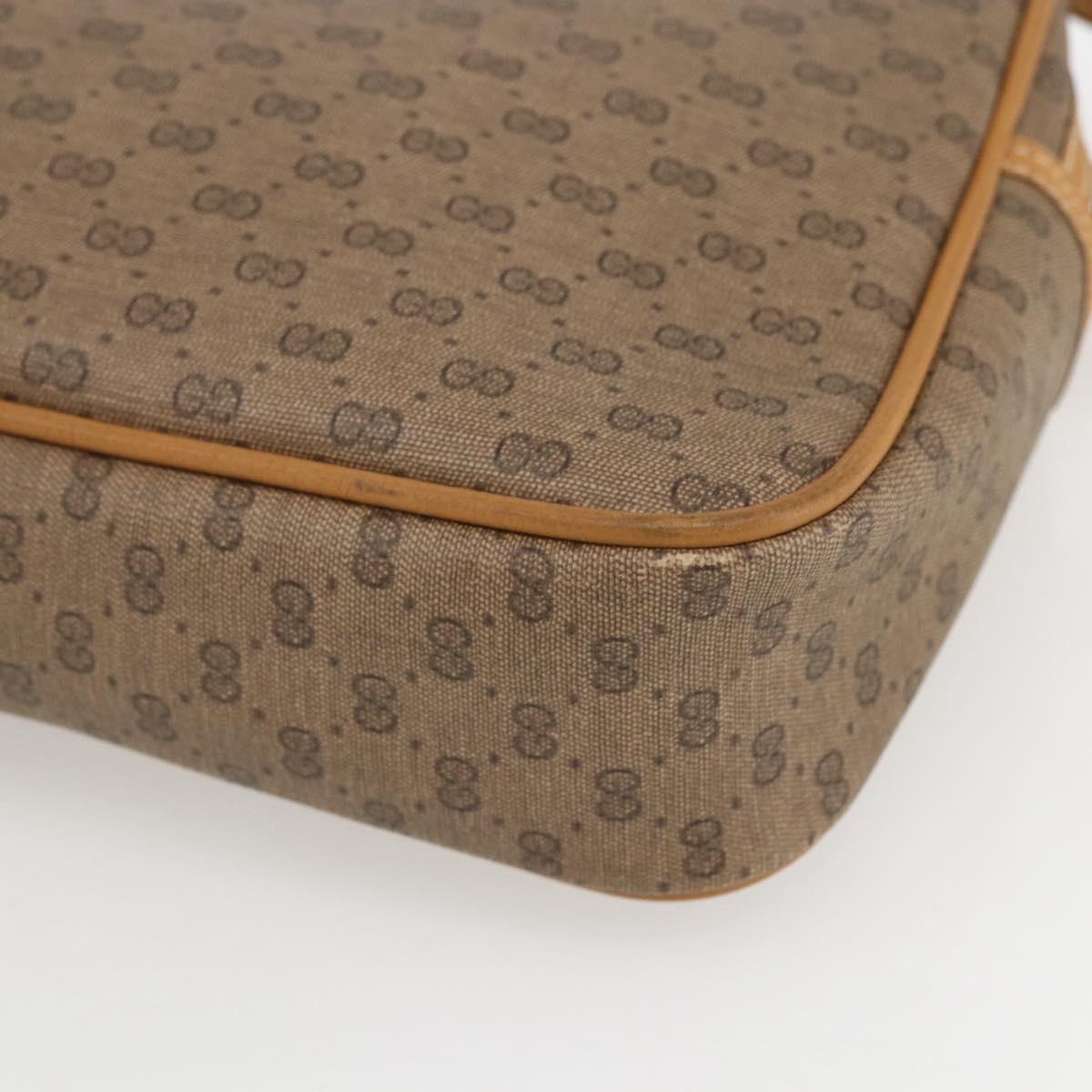 GUCCI Micro GG Supreme Clutch Bag PVC Beige Gold 014 58 0097 Auth ki6293
