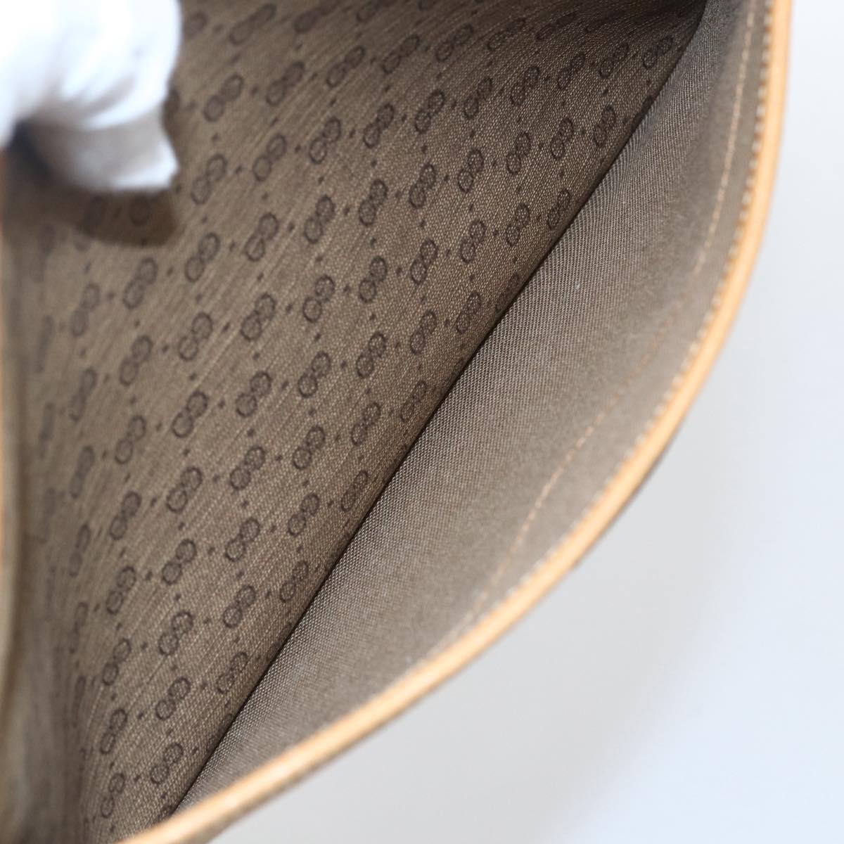 GUCCI Micro GG Supreme Clutch Bag PVC Beige Gold 014 58 0097 Auth ki6293