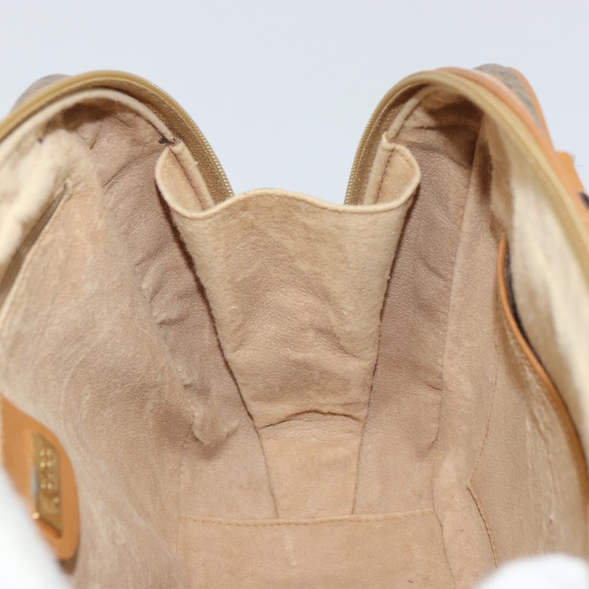 GUCCI Micro GG Supreme Hand Bag PVC Beige Gold 000 104 0030 Auth ki6300