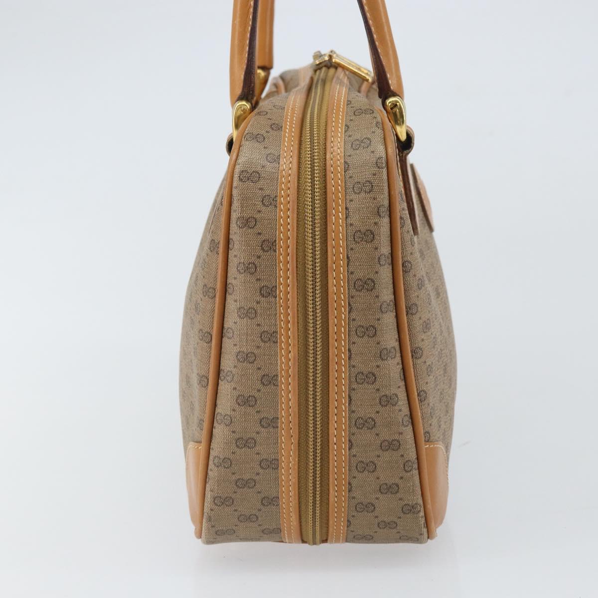 GUCCI Micro GG Supreme Hand Bag PVC Beige Gold 000 104 0030 Auth ki6300