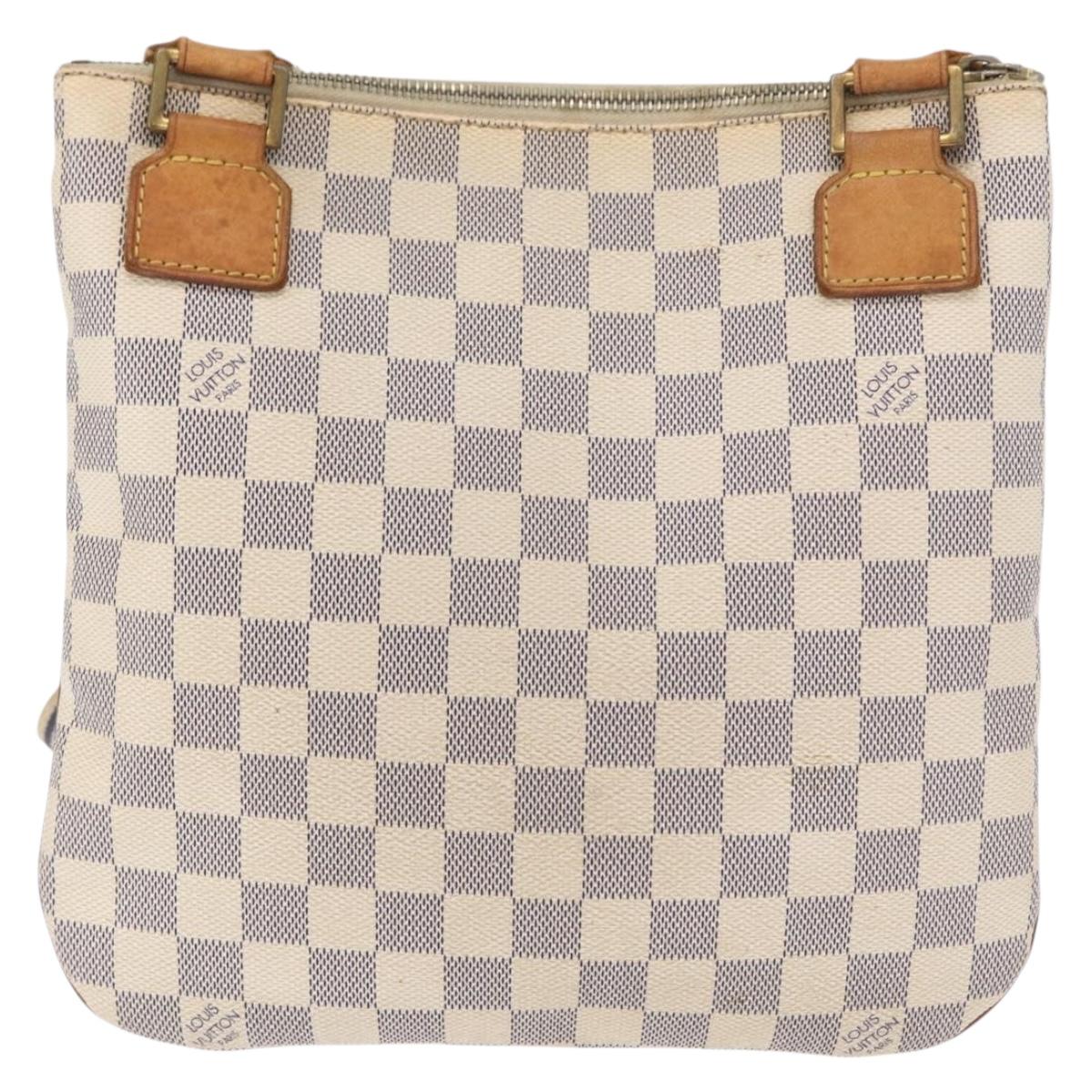 LOUIS VUITTON Damier Azur Pochette Bosphore Shoulder Bag N51112 LV Auth ki6301