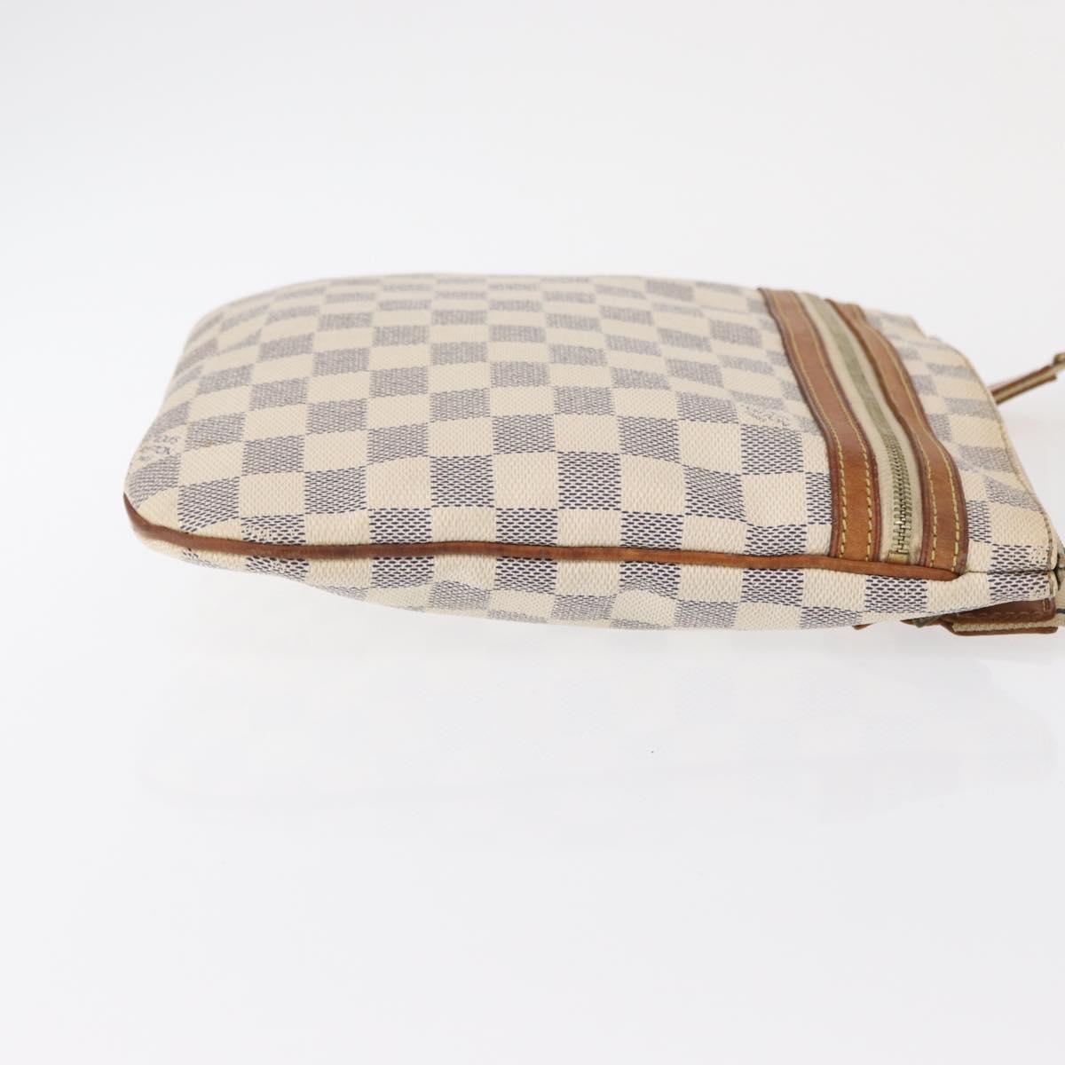 LOUIS VUITTON Damier Azur Pochette Bosphore Shoulder Bag N51112 LV Auth ki6301