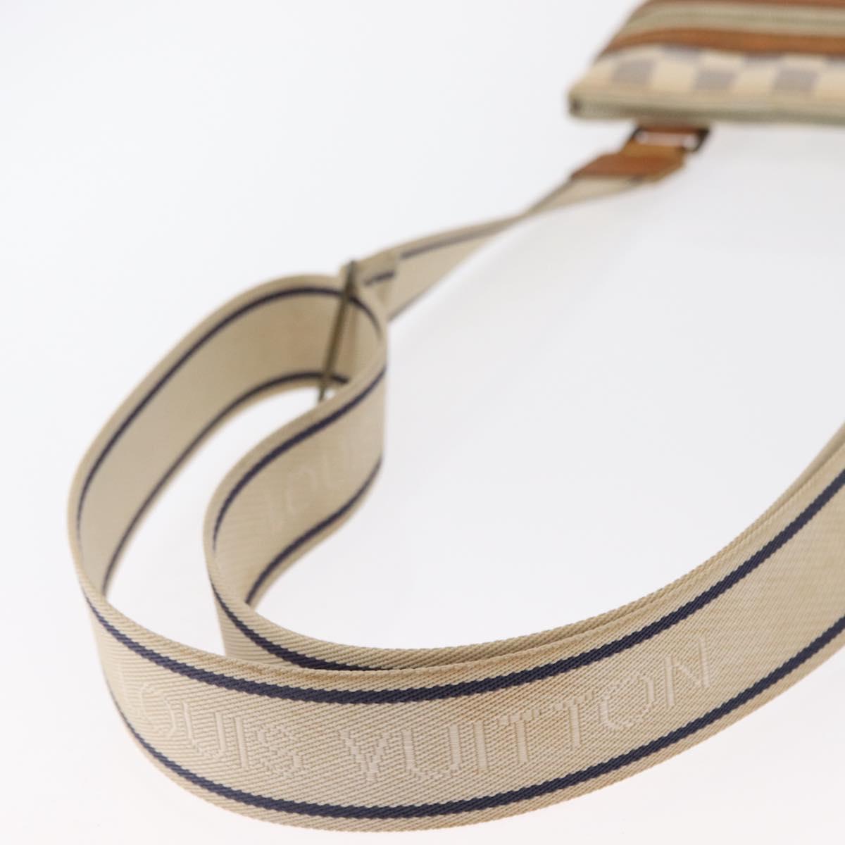LOUIS VUITTON Damier Azur Pochette Bosphore Shoulder Bag N51112 LV Auth ki6301