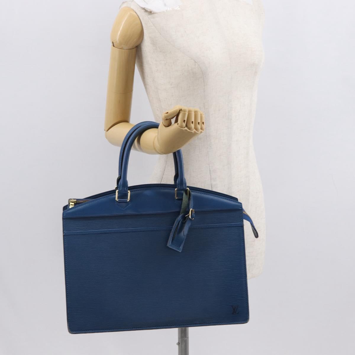 LOUIS VUITTON Epi Riviera Hand Bag Blue M48185 LV Auth ki6302