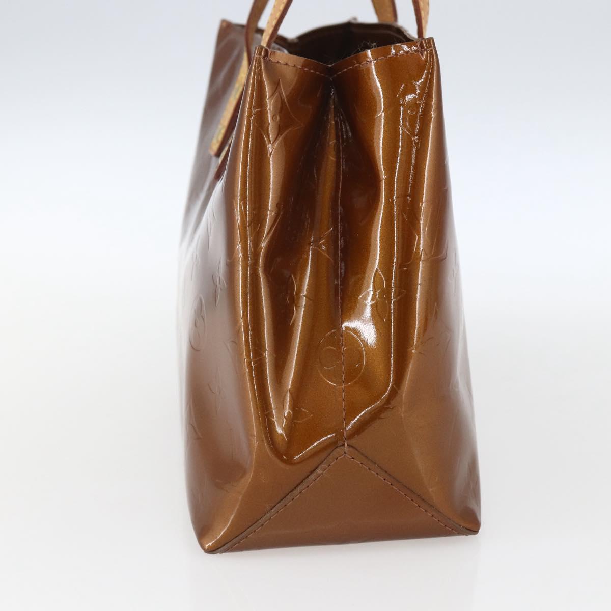 LOUIS VUITTON Monogram Vernis Reade PM Hand Bag Bronze M91146 LV Auth ki6325