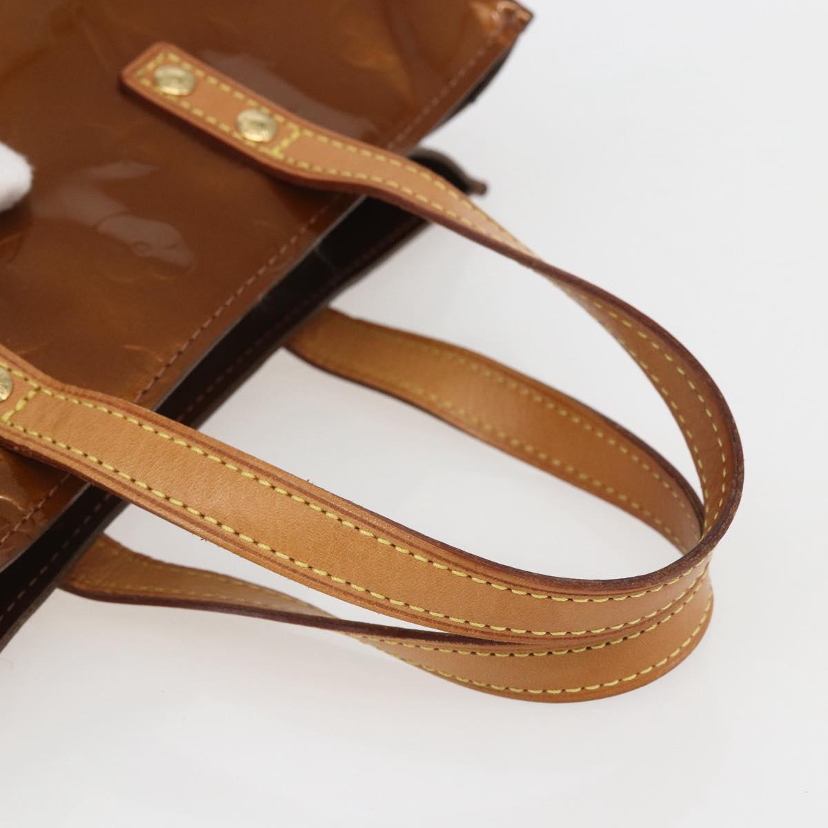 LOUIS VUITTON Monogram Vernis Reade PM Hand Bag Bronze M91146 LV Auth ki6325