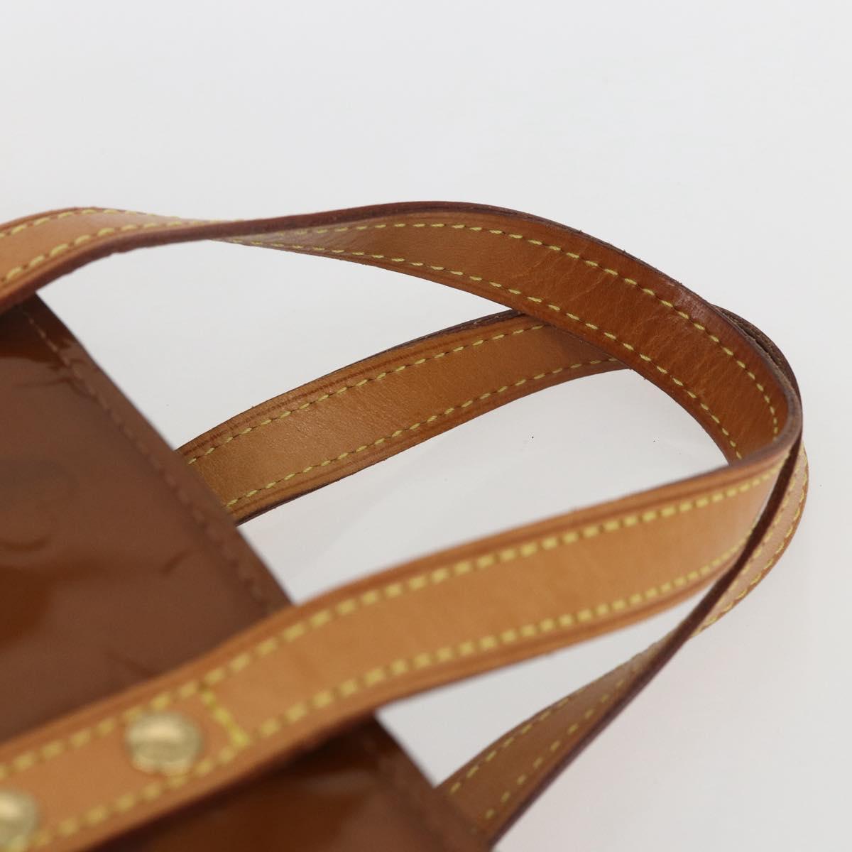 LOUIS VUITTON Monogram Vernis Reade PM Hand Bag Bronze M91146 LV Auth ki6325