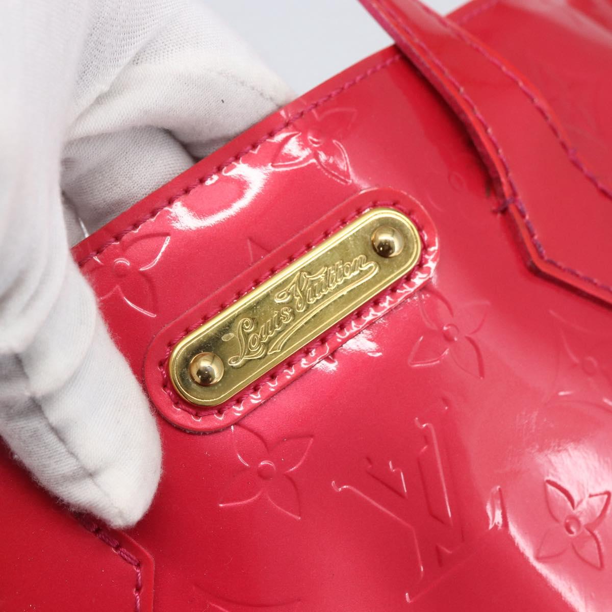 LOUIS VUITTON Monogram Vernis Wilshire PM Hand Bag Rose Pop M93643 Auth ki6328