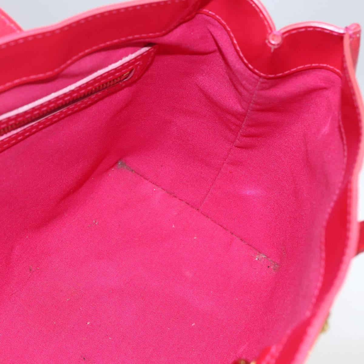 LOUIS VUITTON Monogram Vernis Wilshire PM Hand Bag Rose Pop M93643 Auth ki6328