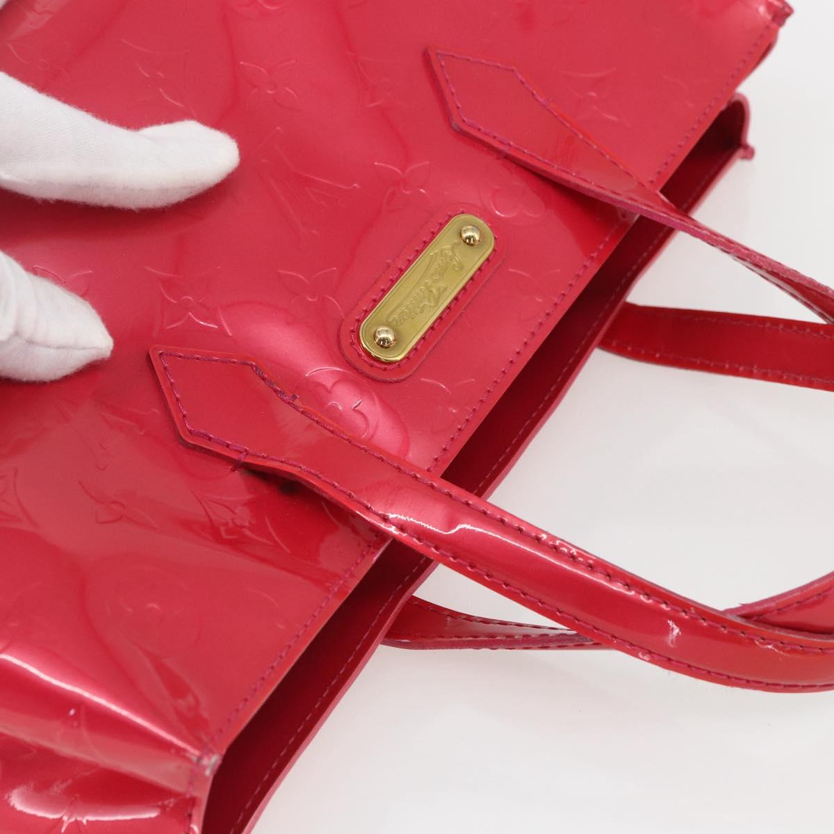 LOUIS VUITTON Monogram Vernis Wilshire PM Hand Bag Rose Pop M93643 Auth ki6328