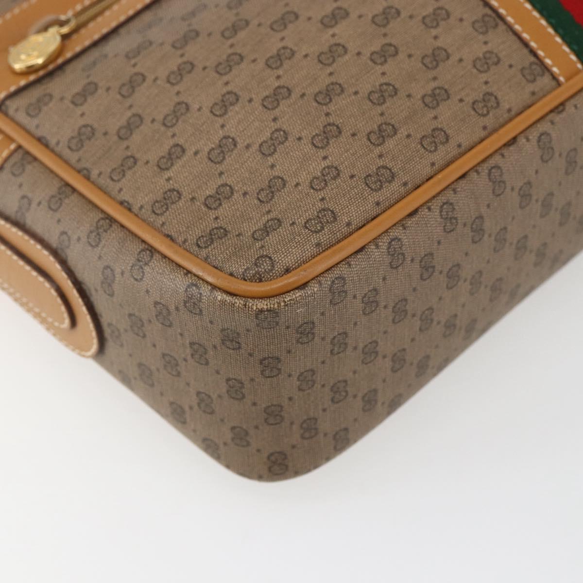 GUCCI Micro GG Supreme Web Sherry Line Bag PVC Beige 001 113 0942 Auth ki6329