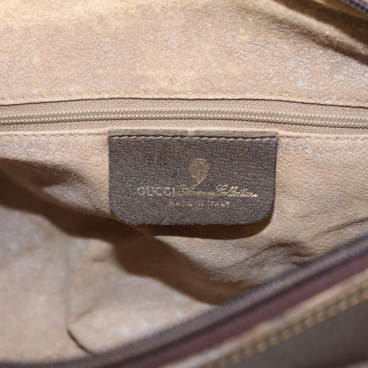 GUCCI GG Supreme Web Sherry Line Shoulder Bag PVC Beige 72 001 4071 Auth ki6343