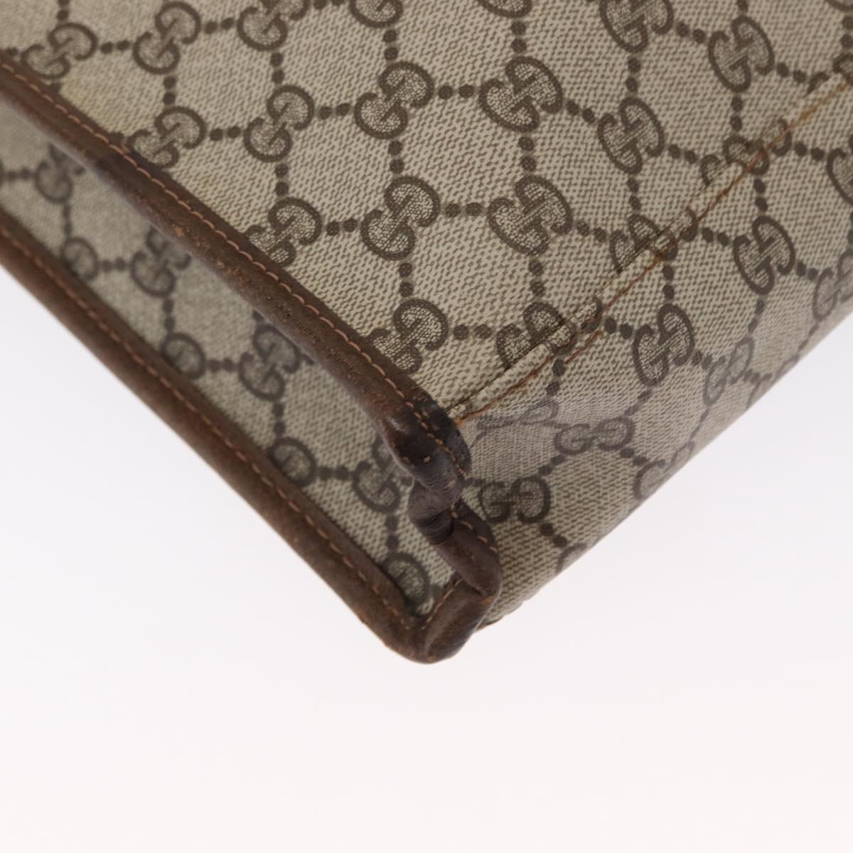GUCCI GG Supreme Web Sherry Line Tote Bag PVC Beige Gold 010 378 Auth ki6347