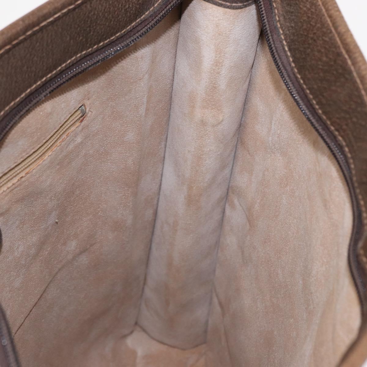GUCCI GG Supreme Web Sherry Line Tote Bag PVC Beige Gold 010 378 Auth ki6347