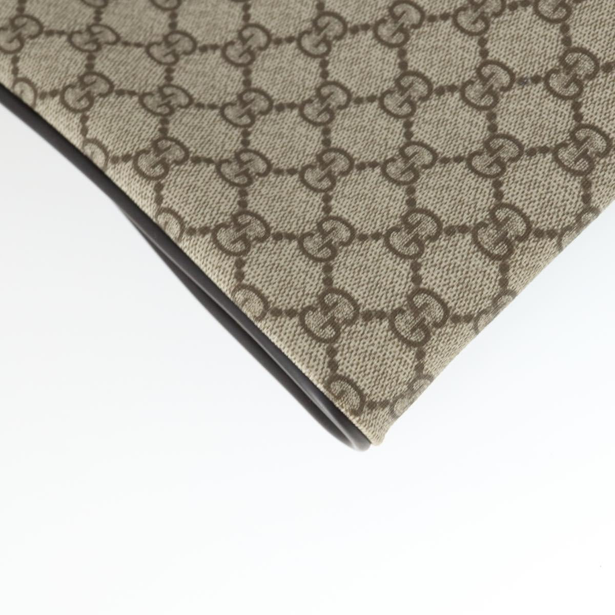 GUCCI GG Supreme Garment Cover PVC Leather Beige Auth ki6350