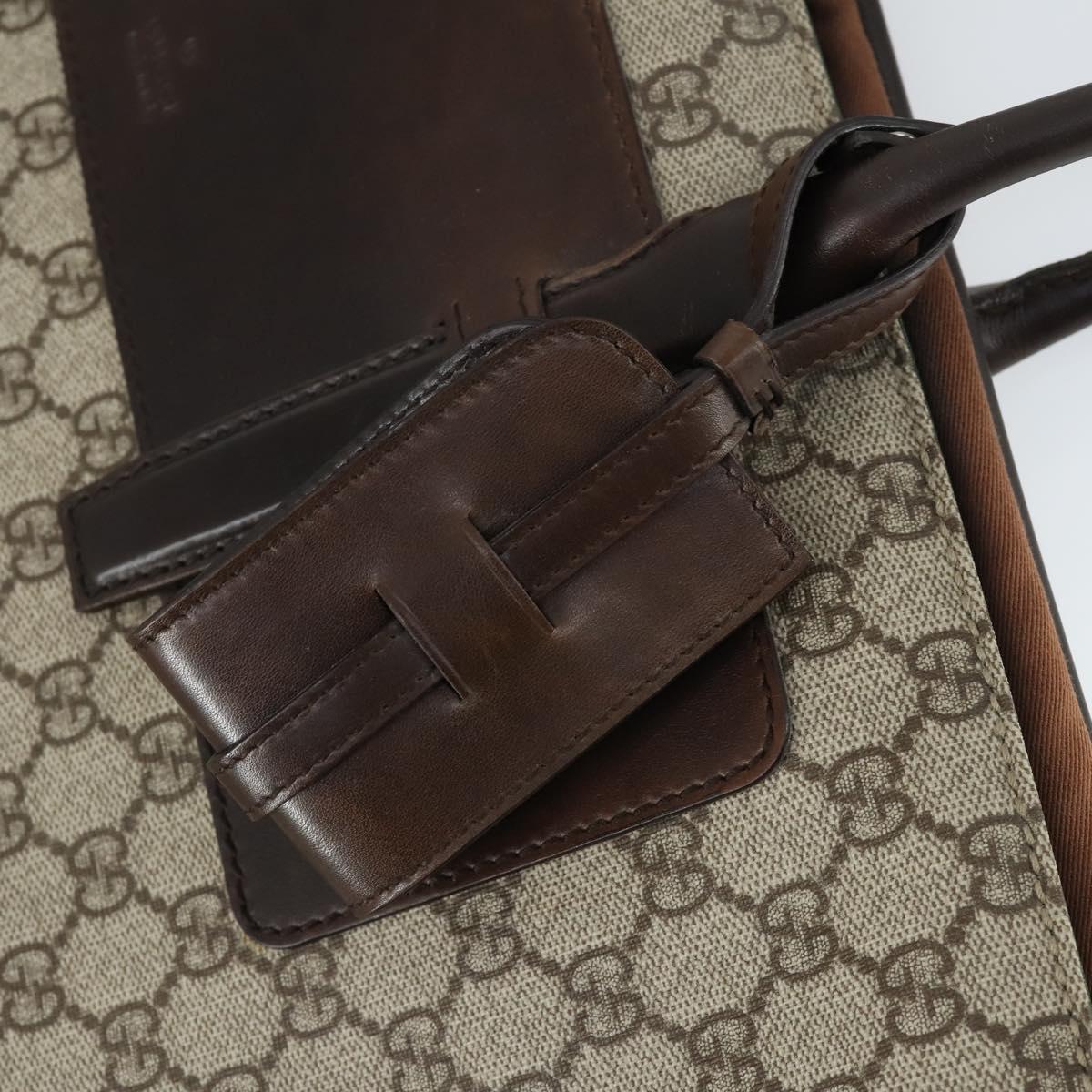 GUCCI GG Supreme Garment Cover PVC Leather Beige Auth ki6350