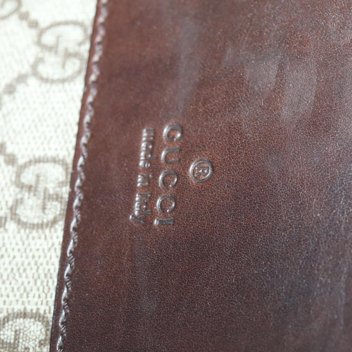 GUCCI GG Supreme Garment Cover PVC Leather Beige Auth ki6350