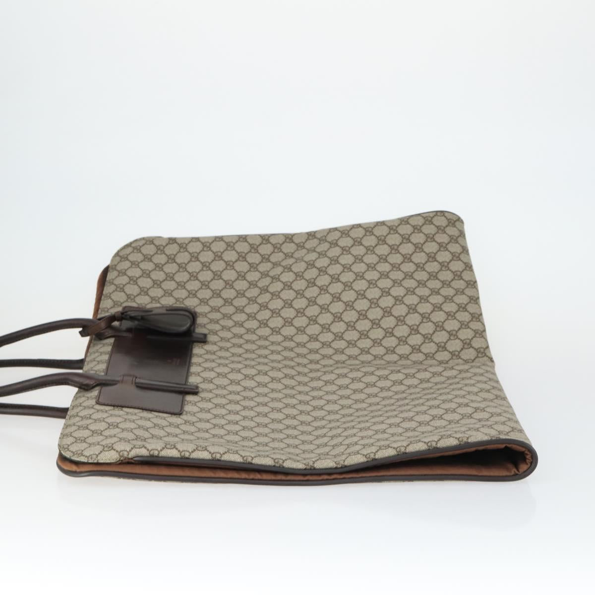 GUCCI GG Supreme Garment Cover PVC Leather Beige Auth ki6350