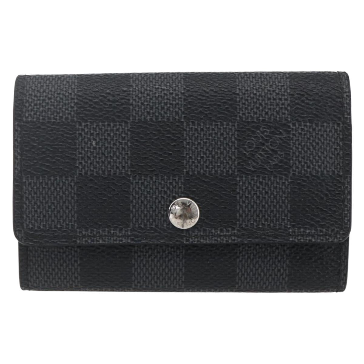 LOUIS VUITTON Damier Graphite Multi Cles 6 Key Case N62662 LV Auth ki6370