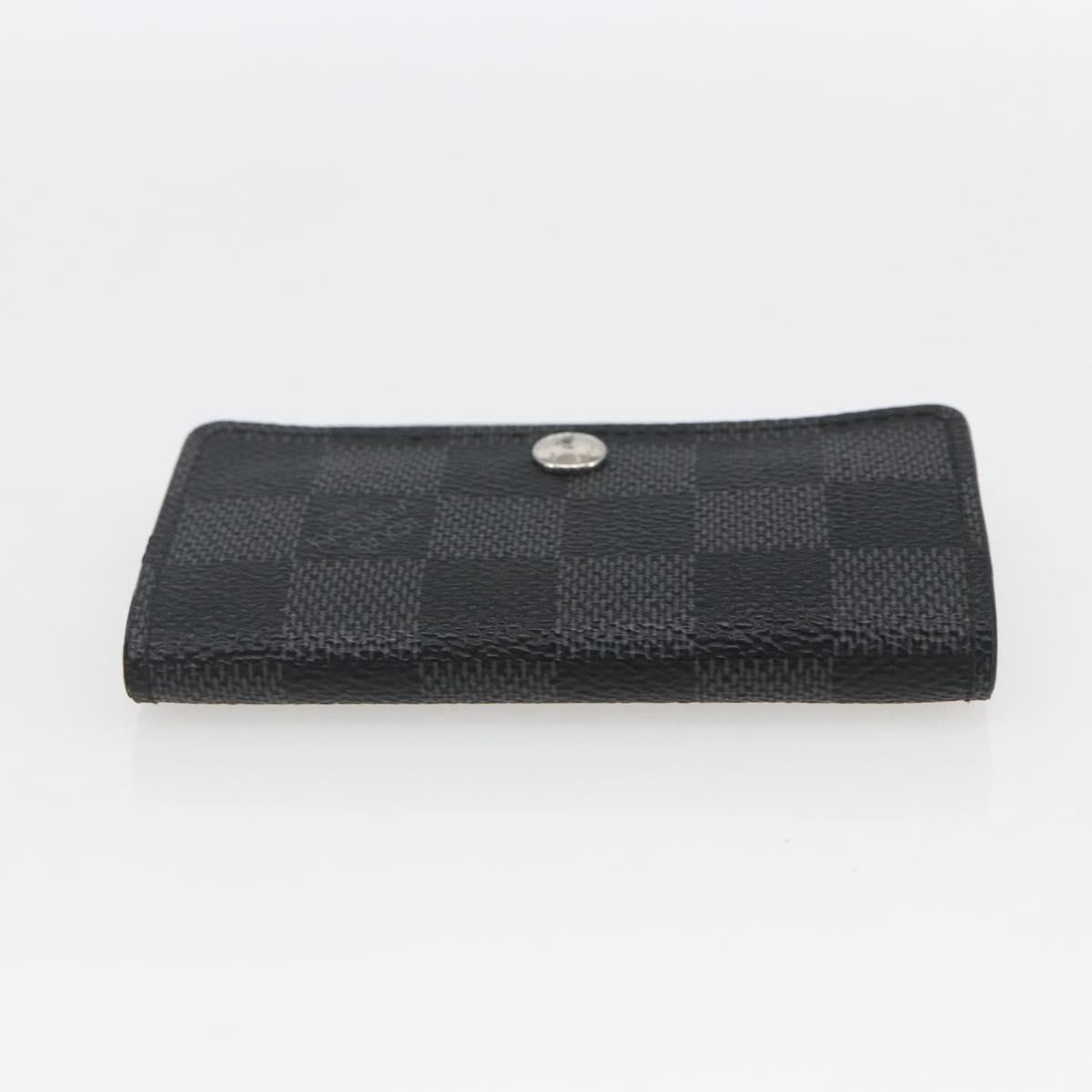 LOUIS VUITTON Damier Graphite Multi Cles 6 Key Case N62662 LV Auth ki6370