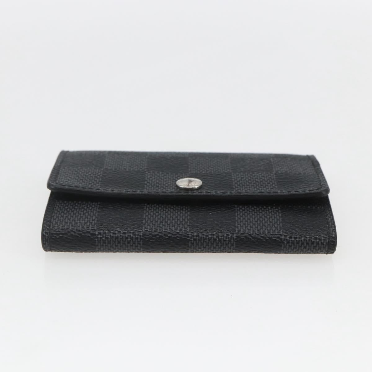 LOUIS VUITTON Damier Graphite Multi Cles 6 Key Case N62662 LV Auth ki6370