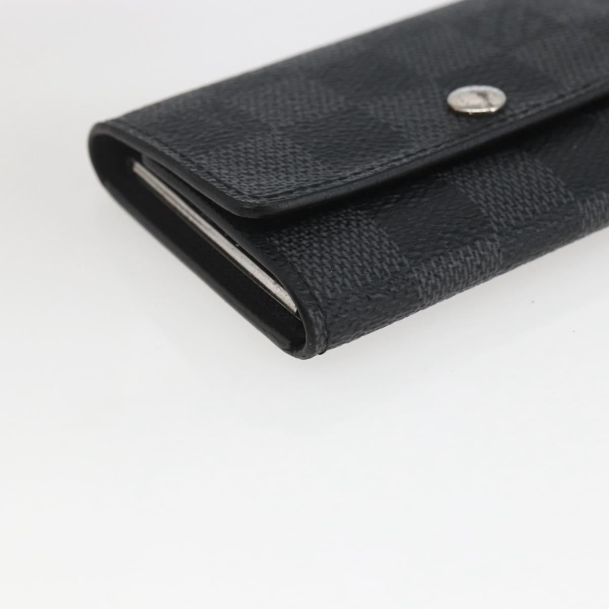 LOUIS VUITTON Damier Graphite Multi Cles 6 Key Case N62662 LV Auth ki6370