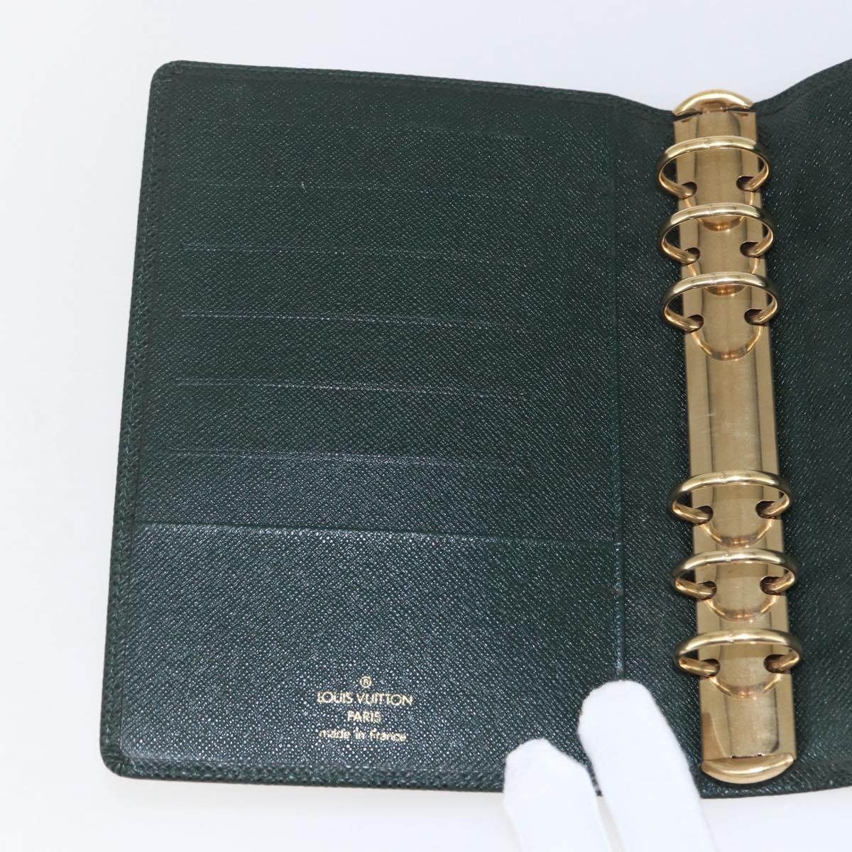 LOUIS VUITTON Taiga Agenda MM Day Planner Cover Epicea R20403 LV Auth ki6371