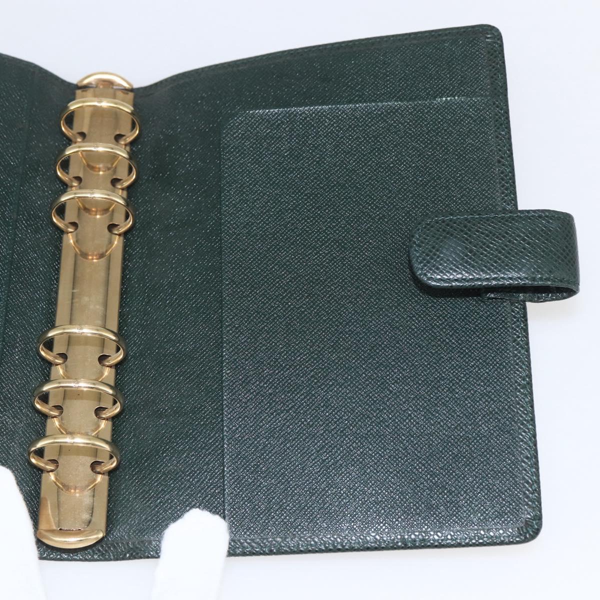 LOUIS VUITTON Taiga Agenda MM Day Planner Cover Epicea R20403 LV Auth ki6371