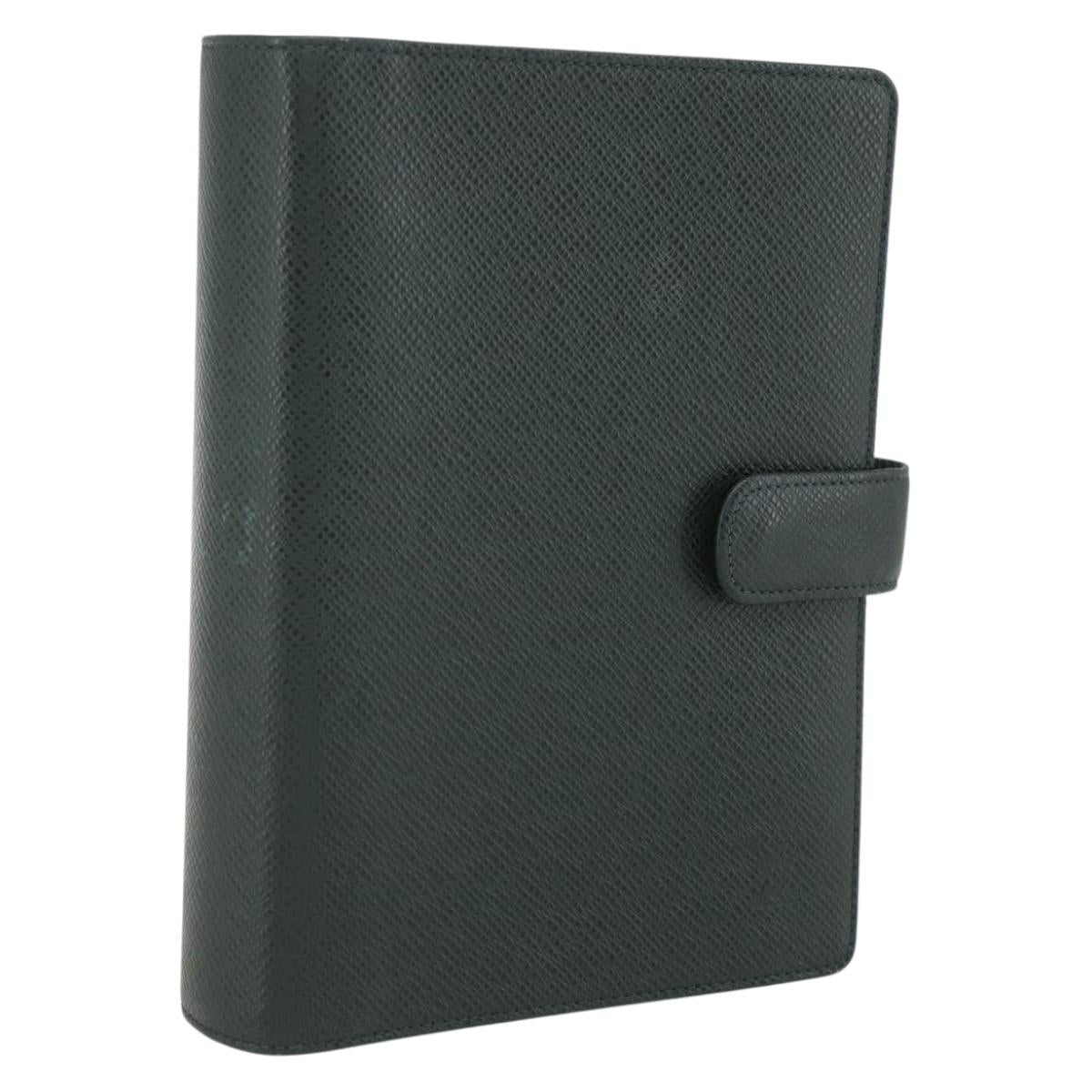 LOUIS VUITTON Taiga Agenda MM Day Planner Cover Epicea R20403 LV Auth ki6371