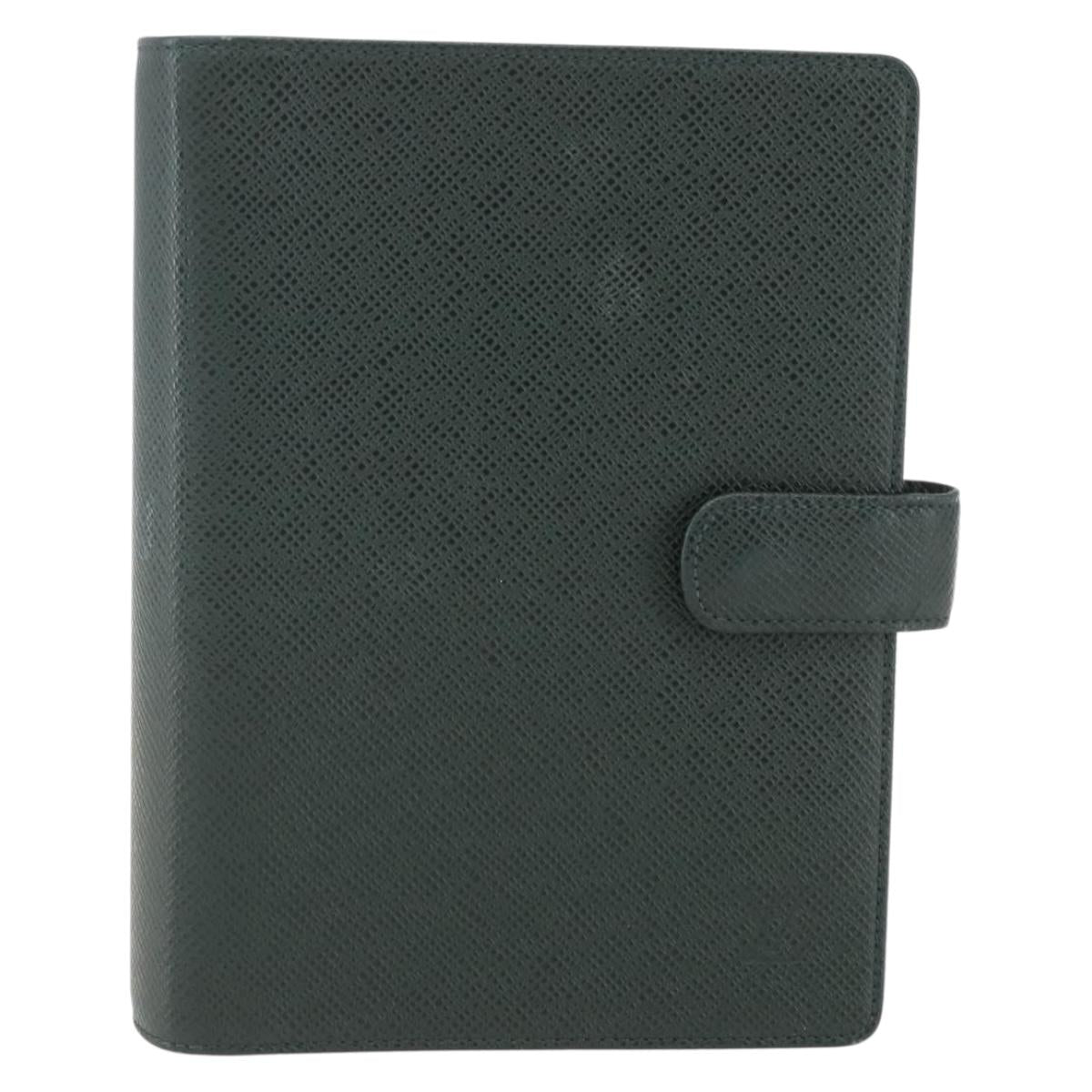 LOUIS VUITTON Taiga Agenda MM Day Planner Cover Epicea R20403 LV Auth ki6371