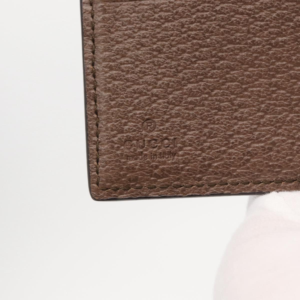 GUCCI GG Supreme Web Sherry Line Wallet PVC Beige Red 523173 Auth ki6372V
