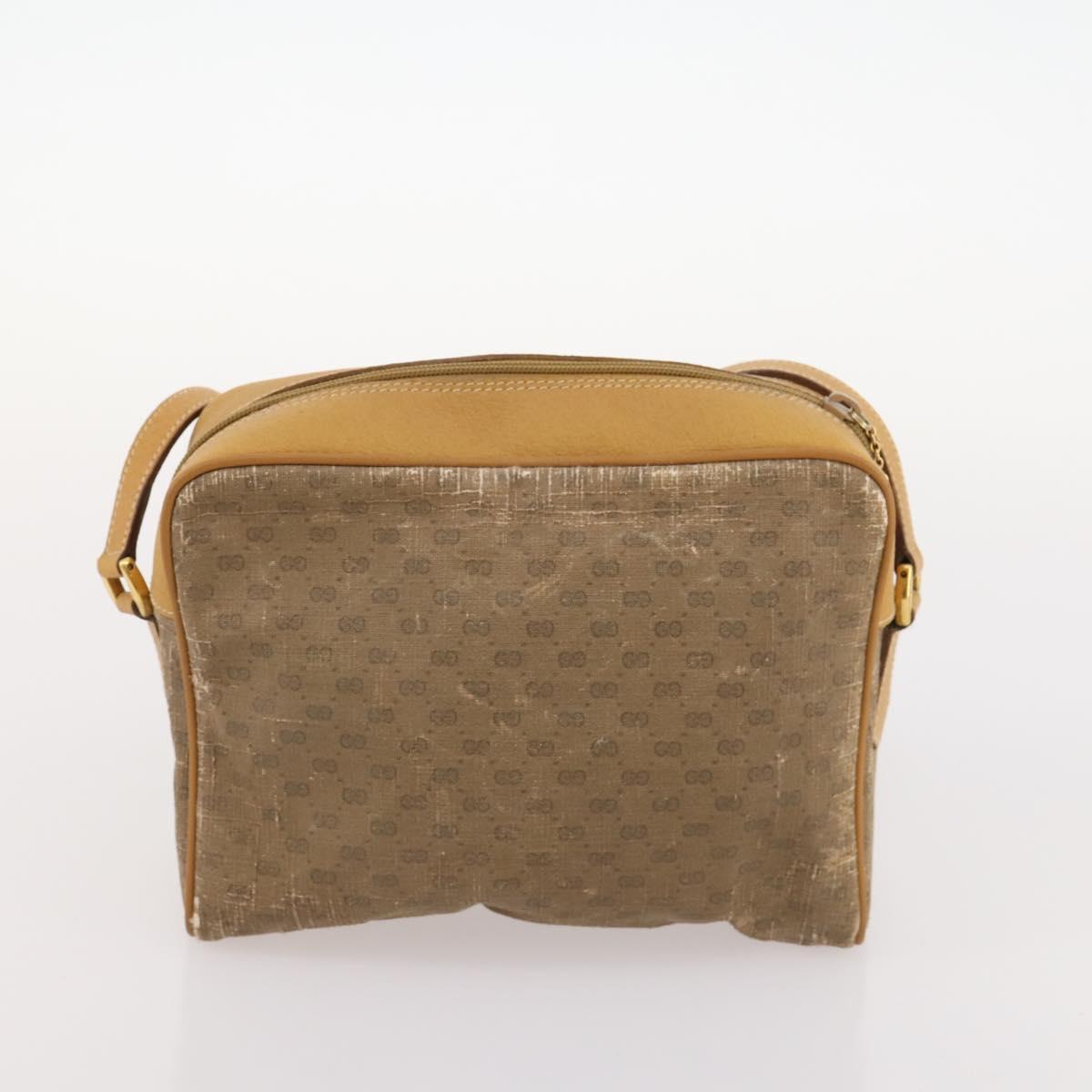 GUCCI GG Canvas Micro GG Supreme Pouch Bag PVC 4 Set Beige White Auth ki6375