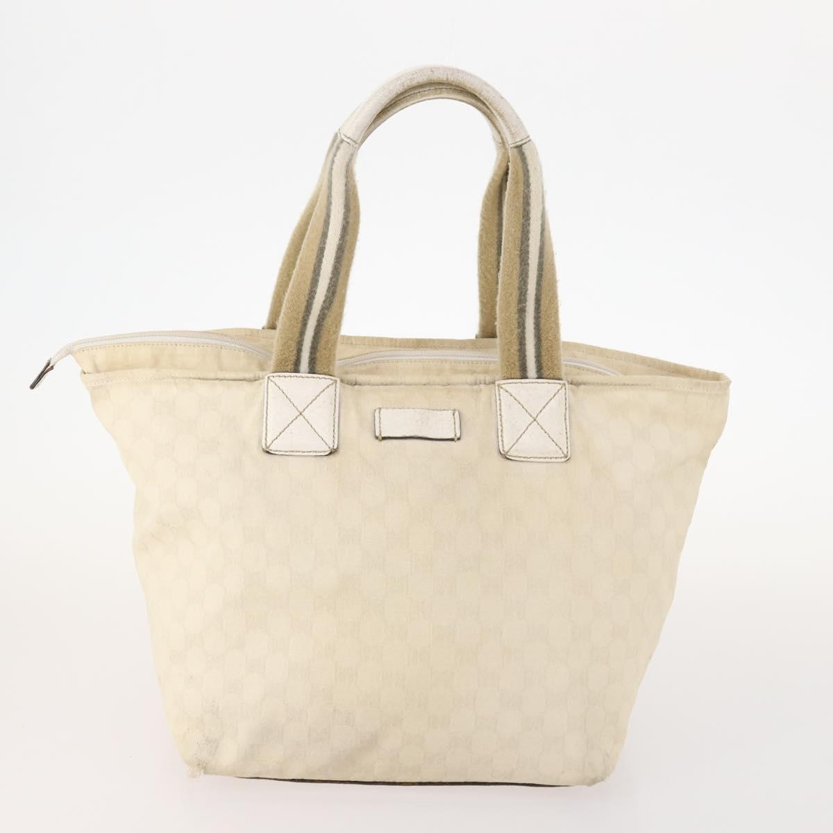 GUCCI GG Canvas Micro GG Supreme Pouch Bag PVC 4 Set Beige White Auth ki6375