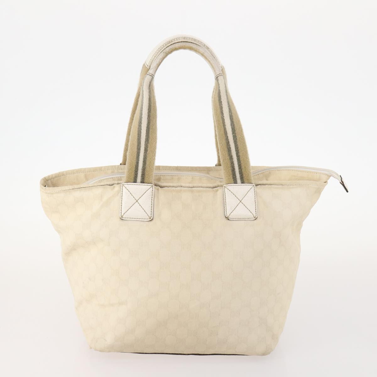 GUCCI GG Canvas Micro GG Supreme Pouch Bag PVC 4 Set Beige White Auth ki6375