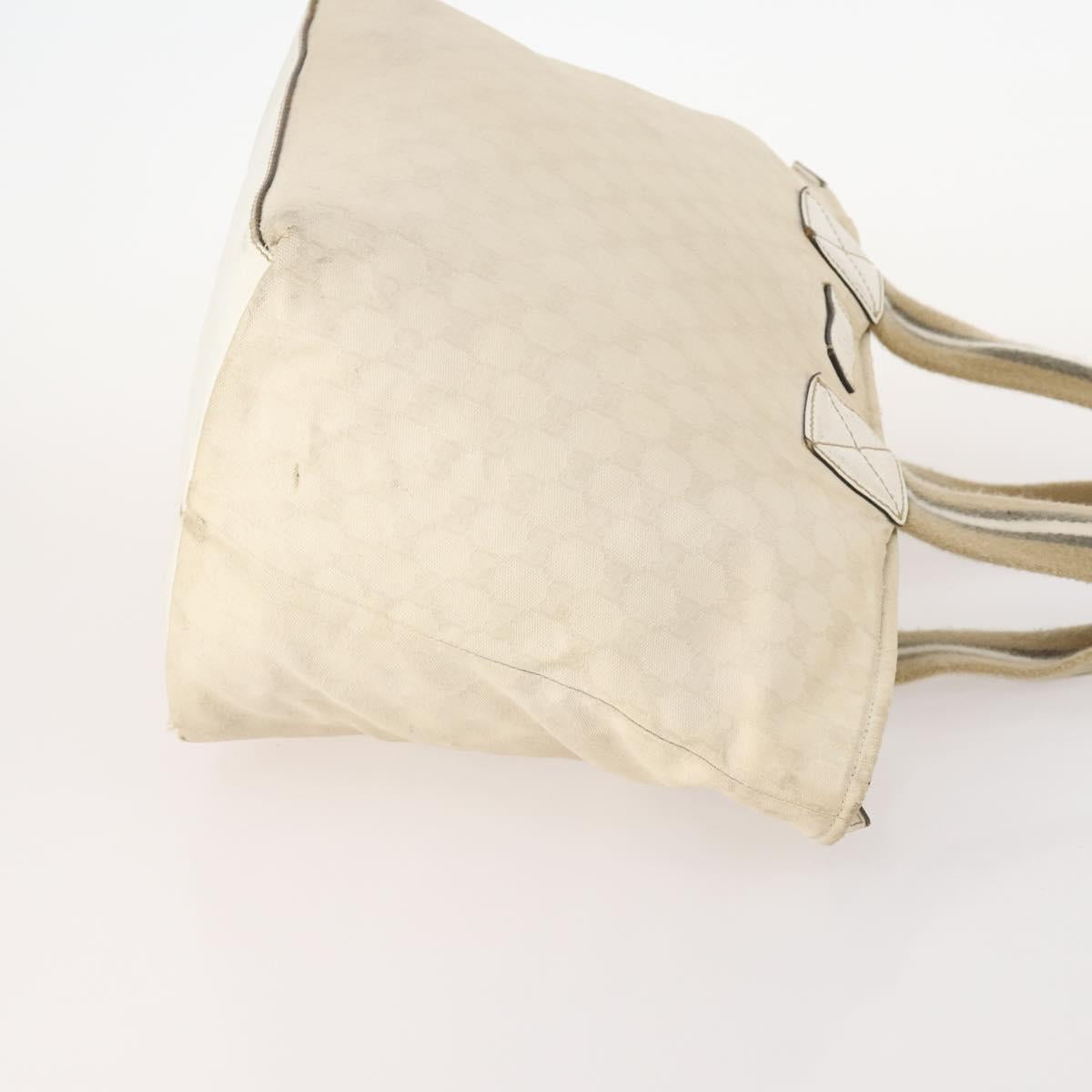 GUCCI GG Canvas Micro GG Supreme Pouch Bag PVC 4 Set Beige White Auth ki6375