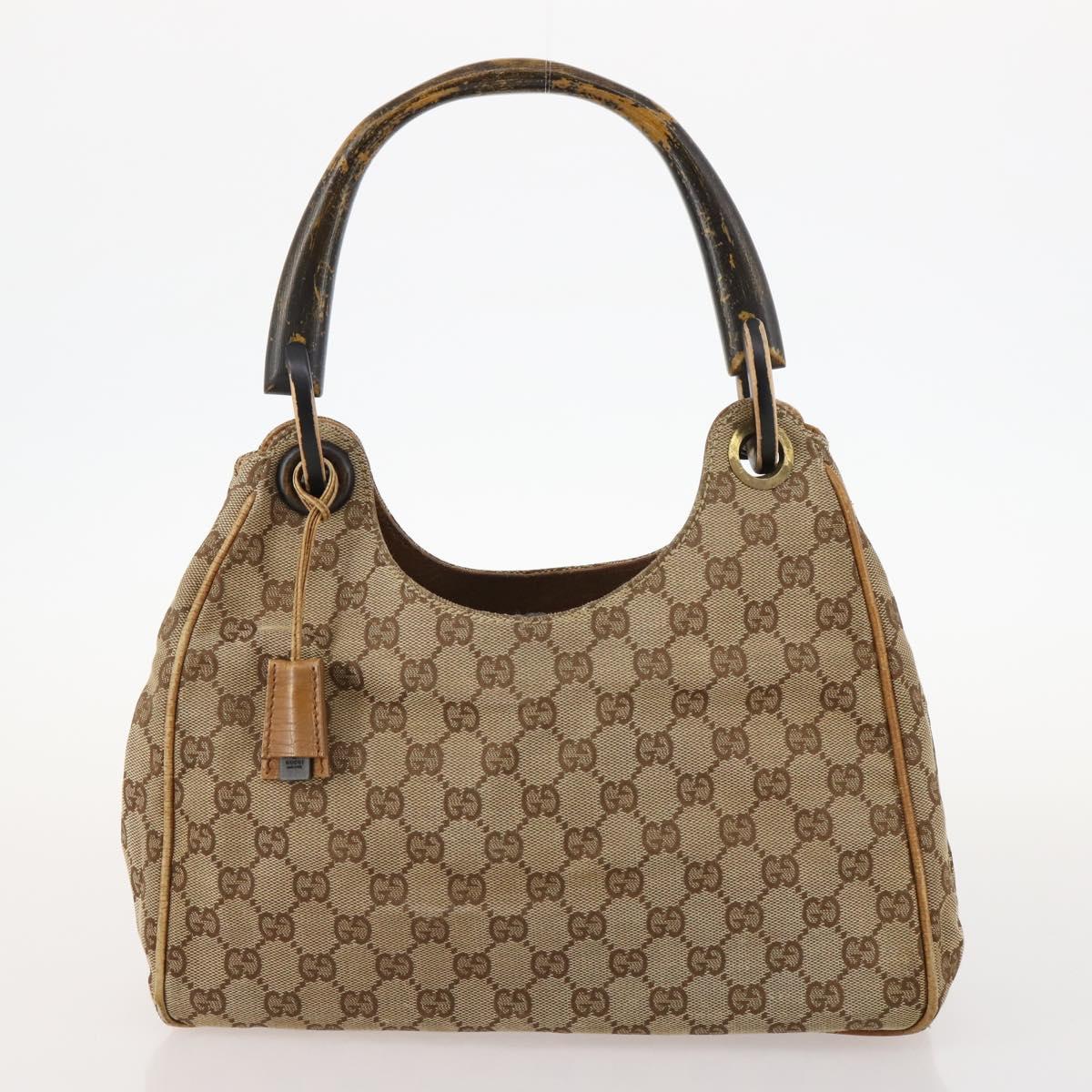 GUCCI GG Canvas Micro GG Supreme Pouch Bag PVC 4 Set Beige White Auth ki6375