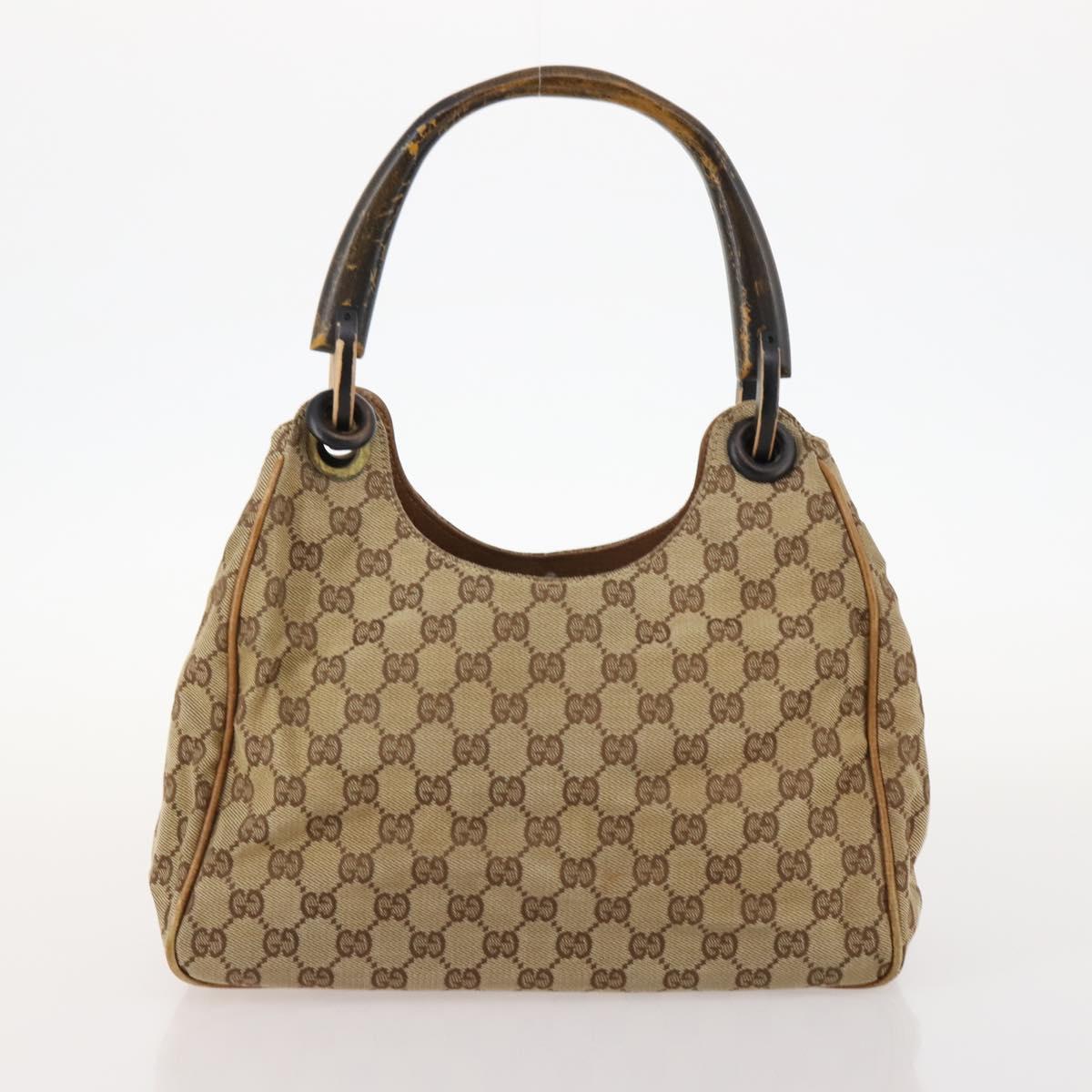 GUCCI GG Canvas Micro GG Supreme Pouch Bag PVC 4 Set Beige White Auth ki6375