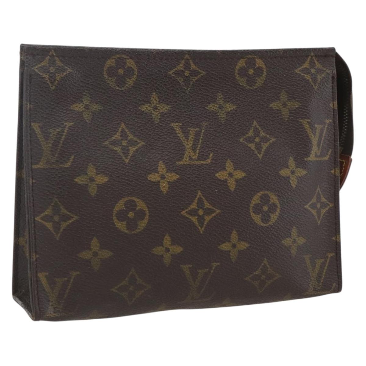LOUIS VUITTON Monogram Poche Toilette 19 Pouch M47544 LV Auth ki6390