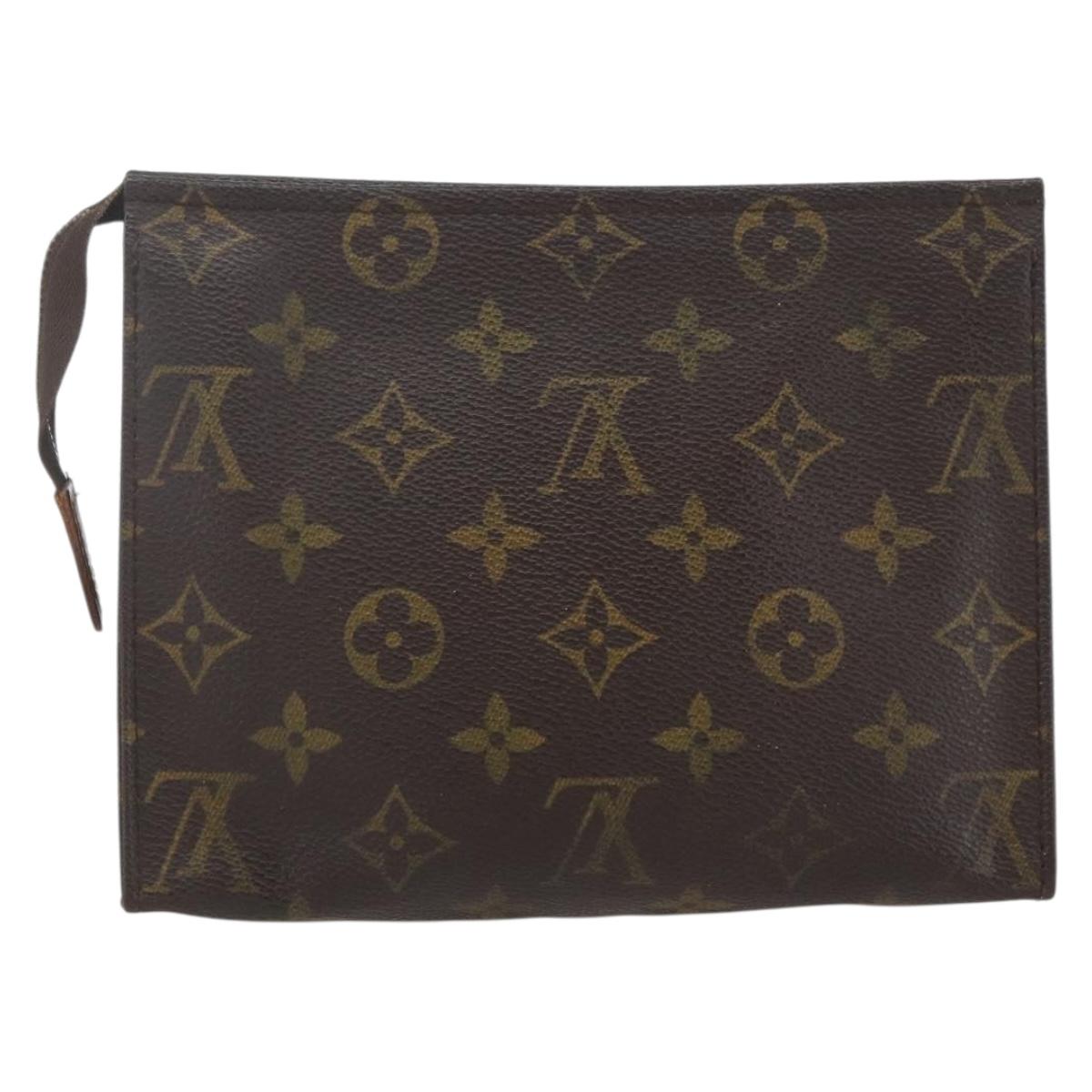 LOUIS VUITTON Monogram Poche Toilette 19 Pouch M47544 LV Auth ki6390
