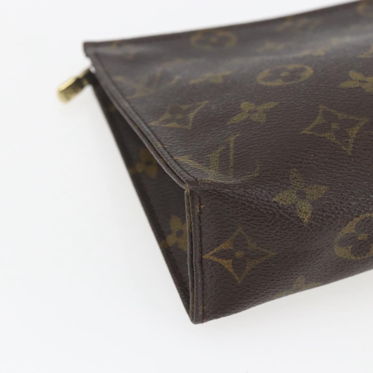 LOUIS VUITTON Monogram Poche Toilette 19 Pouch M47544 LV Auth ki6390