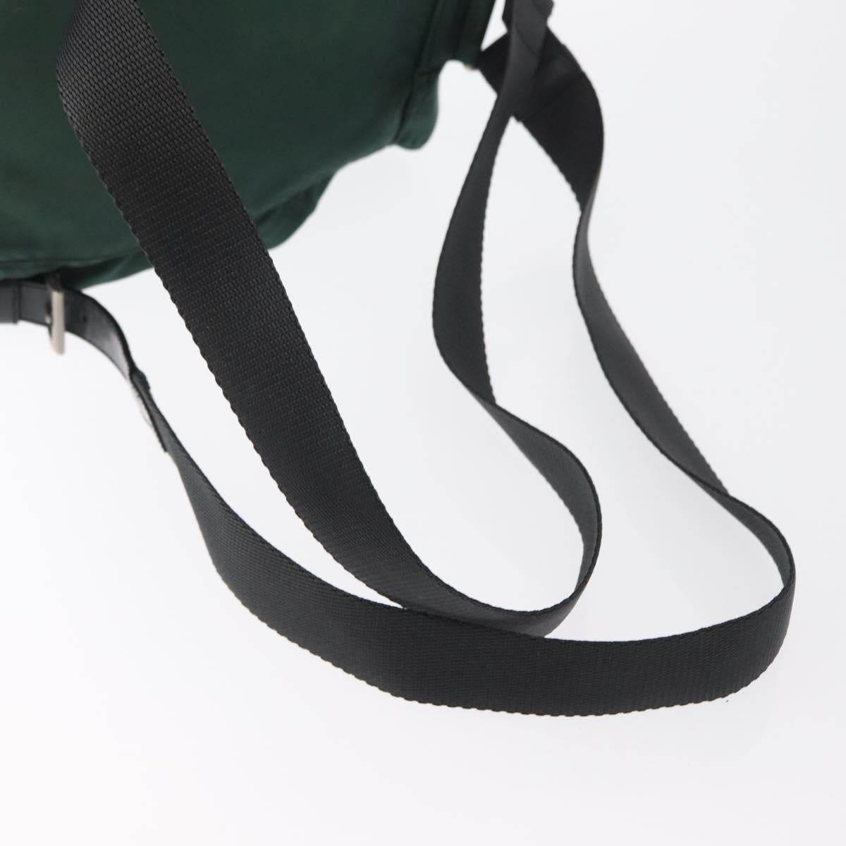 PRADA Backpack Nylon Green Silver Auth ki6395