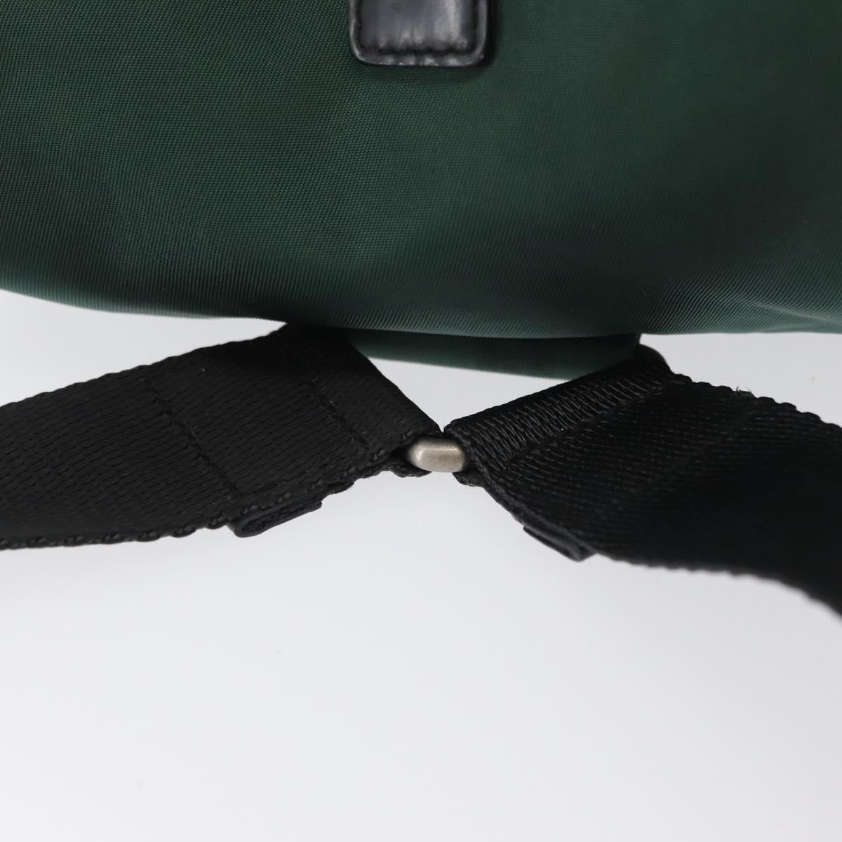 PRADA Backpack Nylon Green Silver Auth ki6395