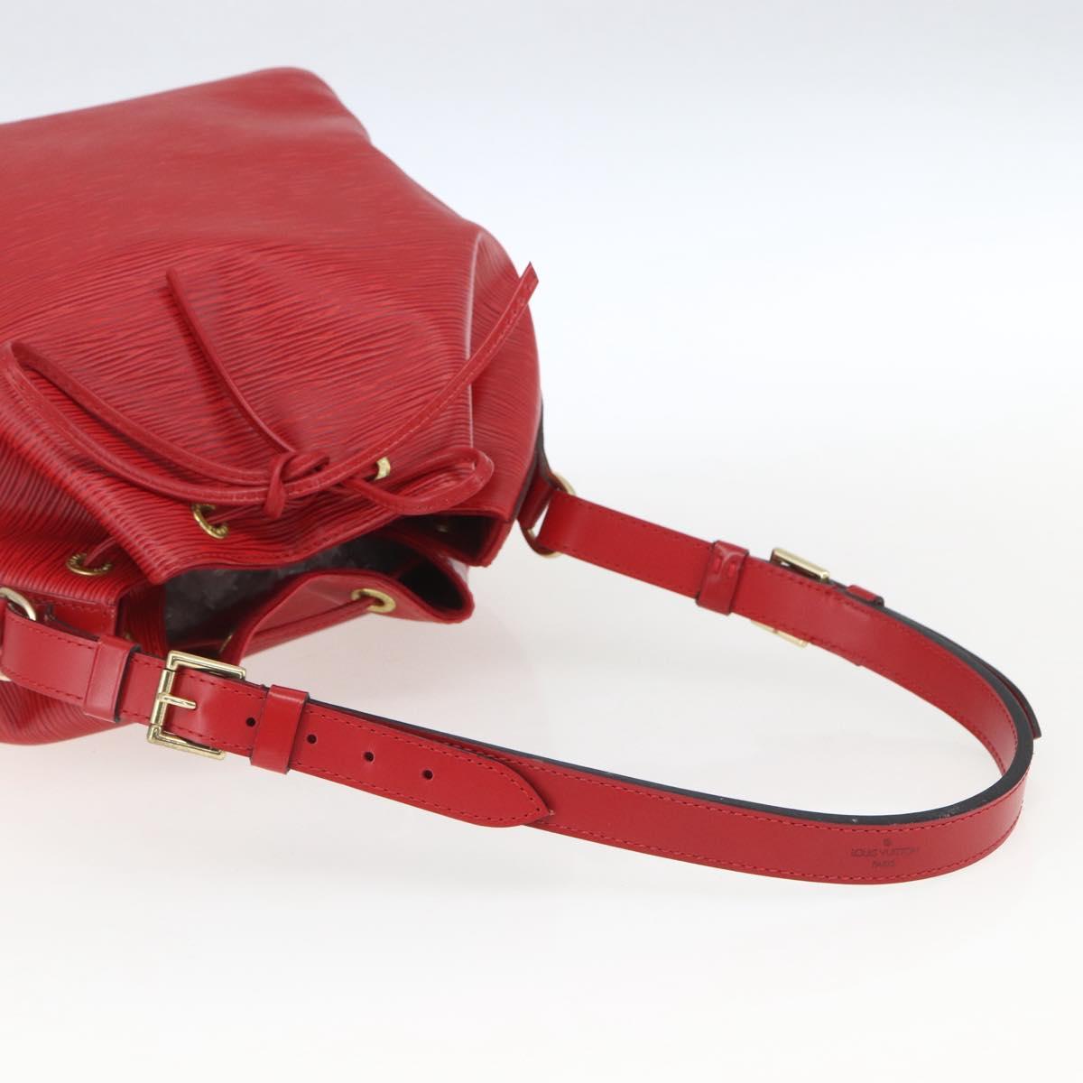 LOUIS VUITTON Epi Petit Noe Shoulder Bag Red M44107 LV Auth ki6398