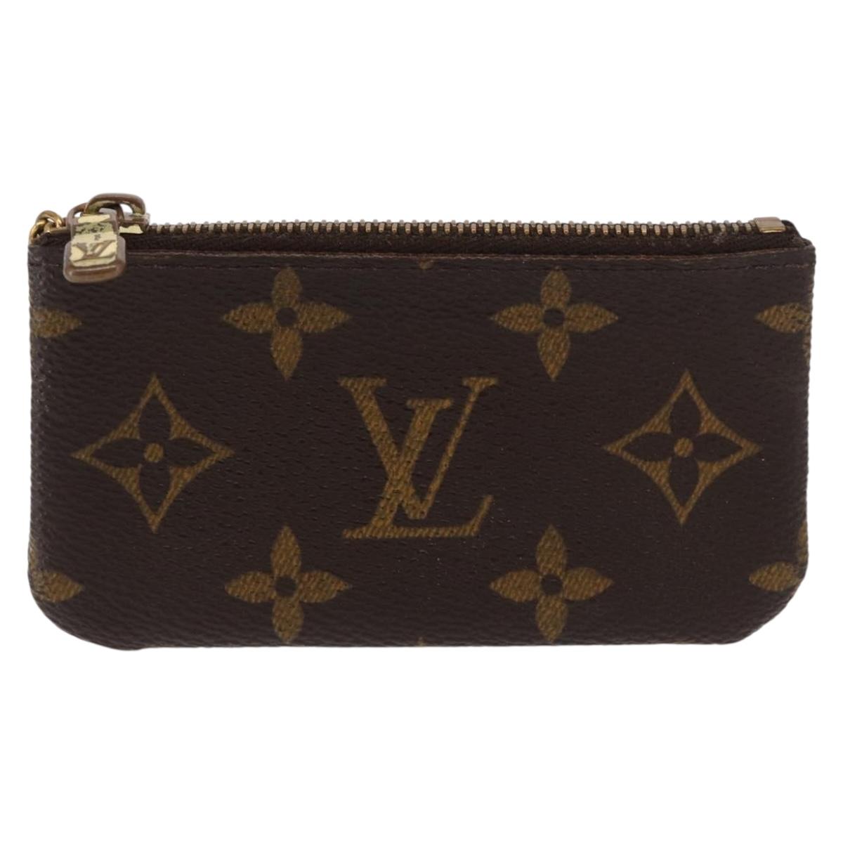 LOUIS VUITTON Monogram Pochette Cles Coin Purse M60033 LV Auth ki6402